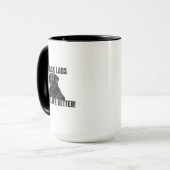 Schwarze Labradors machen das Leben besser! – Beid Tasse (Vorderseite Links)