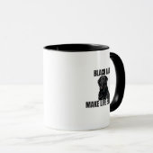Schwarze Labradors machen das Leben besser! – Beid Tasse (VorderseiteRechts)