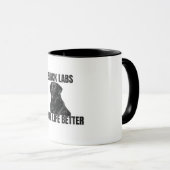 Schwarze Labradors machen das Leben besser – Freun Tasse (VorderseiteRechts)