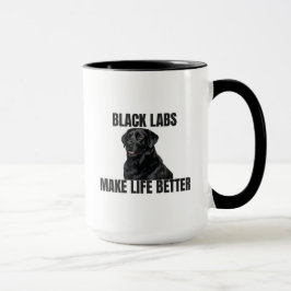 Schwarze Labradors machen das Leben besser – Kaffe Tasse