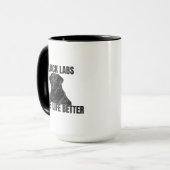 Schwarze Labradors machen das Leben besser – Kaffe Tasse (Vorderseite Links)