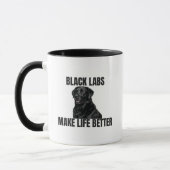 Schwarze Labradors machen das Leben besser – Kaffe Tasse (Links)