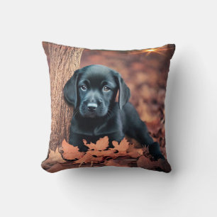 Schwarze Labradors Puppy-Wurfkissen Kissen