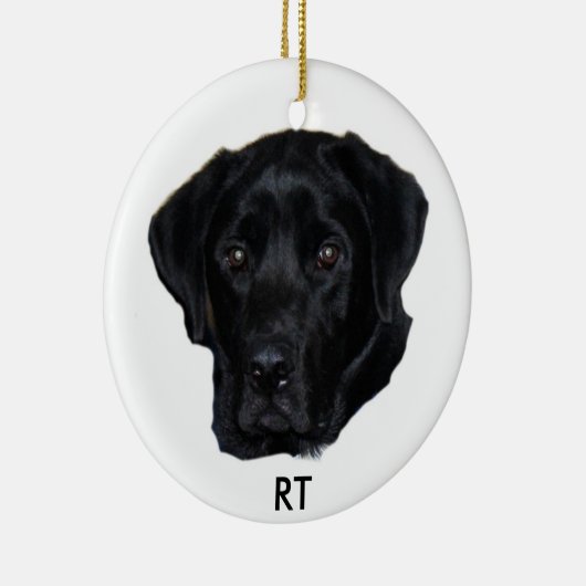 Schwarze Labradorverzierung Keramik Ornament (Rechts)