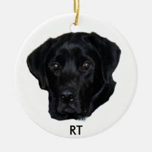 Schwarze Labradorverzierung Keramik Ornament