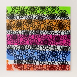 Schwarze Lackkunst Puzzle