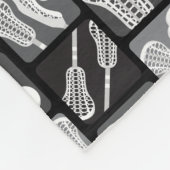 Schwarze Lacrosse Blöcke Fleecedecke (Ecke)