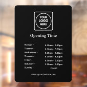 Schwarze Ladenstunden | Benutzerdefiniertes Fenste Fensteraufkleber (Blatt 2)