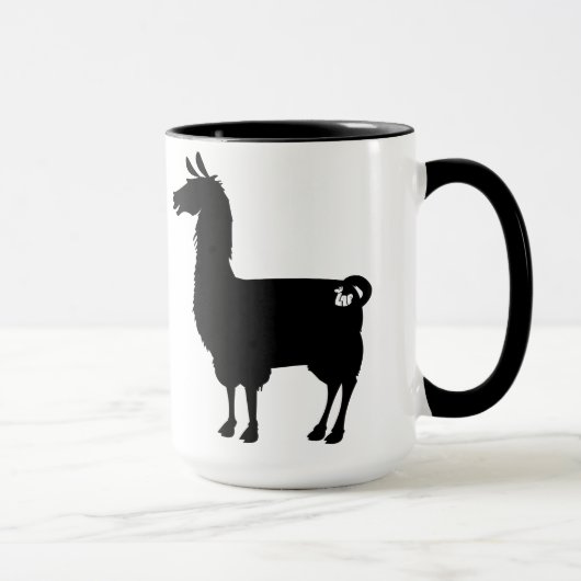 Schwarze Lama-Tasse Tasse (Rechts)