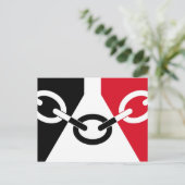 Schwarze Landesflagge Postkarte (Stehend Vorderseite)