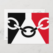 Schwarze Landesflagge Postkarte (Vorne/Hinten)