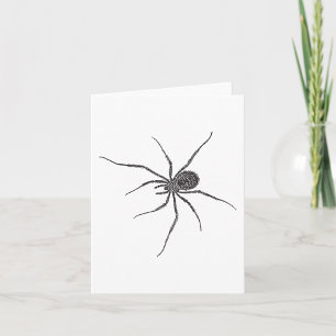Schwarze Langbeinspinne Gruselige Arachnide Karte