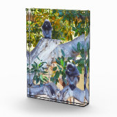 Schwarze Langur-Affen essen, Foto Block (Rechts)