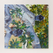 Schwarze Langur Affen essen, Jigsaw Puzzle (Horizontal)