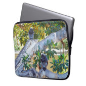 Schwarze Langur-Affen essen, Laptop-Sieb Laptopschutzhülle (Vorderseite Links)