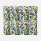 Schwarze Langur-Affen essen, Med Fleece Blanket (Vorderseite (Horizontal))