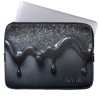 Schwarze Laptop-Tasche mit Sequenzen gesunken
