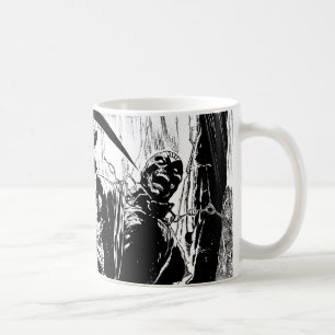 Schwarze Laternen-Korps-Platte - Schwarzweiss Kaffeetasse