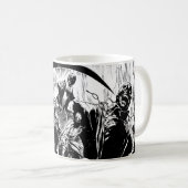 Schwarze Laternenkorps - Schwarzweiß Kaffeetasse (VorderseiteRechts)