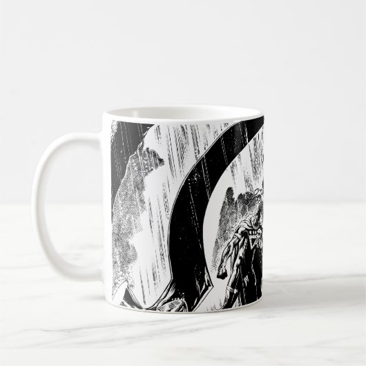 Schwarze Laternenkorps - Schwarzweiß Kaffeetasse (Links)