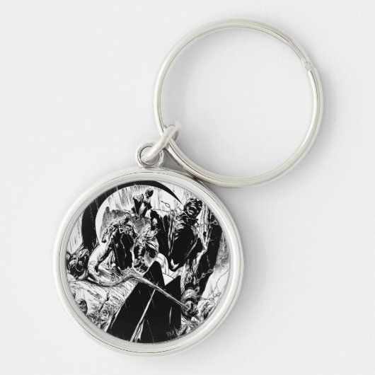 Schwarze Laternenkorps - Schwarzweiß Schlüsselanhänger (Vorne)