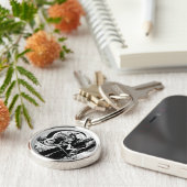 Schwarze Laternenkorps - Schwarzweiß Schlüsselanhänger (Seite)