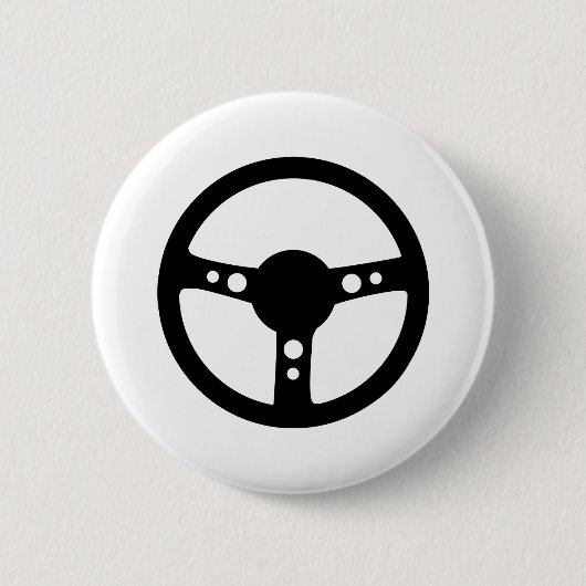 schwarze laufende Lenkradikone Button (Vorderseite)