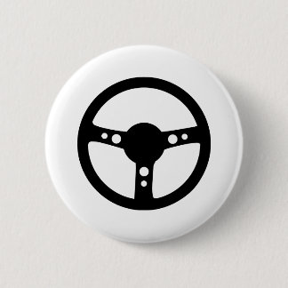 schwarze laufende Lenkradikone Button
