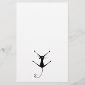 Schwarze launische Miezekatze 10 Briefpapier (Vorderseite)