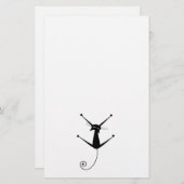 Schwarze launische Miezekatze 10 Briefpapier (Vorne/Hinten)