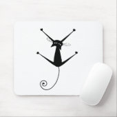 Schwarze launische Miezekatze 10 Mousepad (Mit Mouse)