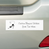 Schwarze launische Miezekatze 2 Autoaufkleber (Auf Auto)