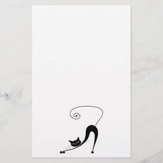 Schwarze launische Miezekatze 2 Briefpapier (Vorderseite)