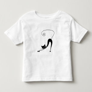Schwarze launische Miezekatze 2 Kleinkind T-shirt