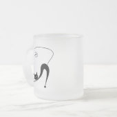 Schwarze launische Miezekatze 2 Mattglastasse (Vorderseite Links)