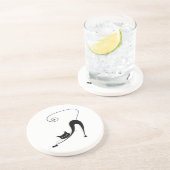 Schwarze launische Miezekatze 2 Untersetzer (Seite)