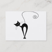 Schwarze launische Miezekatze 3 Visitenkarte (Rückseite)