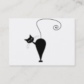Schwarze launische Miezekatze 5 Visitenkarte (Rückseite)