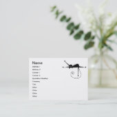 Schwarze launische Miezekatze 7 Visitenkarte (Stehend Vorderseite)