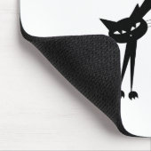 Schwarze launische Miezekatze 9 Mousepad (Ecke)