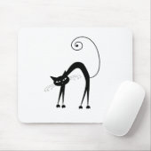 Schwarze launische Miezekatze 9 Mousepad (Mit Mouse)