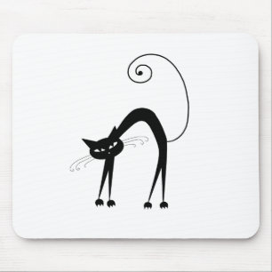 Schwarze launische Miezekatze 9 Mousepad
