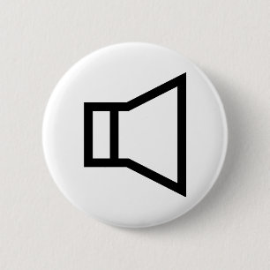 schwarze Lautsprecherikone Button
