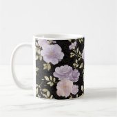Schwarze Lavendelblüten mit Röte Kaffeetasse (Links)