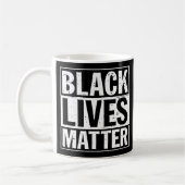 "SCHWARZE LEBEN-ANGELEGENHEIT" (doppelseitig) Kaffeetasse (Links)