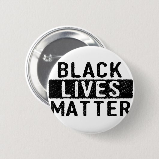 Schwarze Leben-Angelegenheit - mutiger Entwurf - Button (Vorne & Hinten)