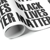 Schwarze Leben-Angelegenheit - mutiger Entwurf - Geschenkpapier (Rolleneckpunkt)