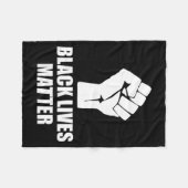 Schwarze Leben Blm Menschenrechte Schwarze Geschic Fleecedecke (Vorderseite (Horizontal))