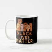 Schwarze Leben Blm Menschenrechte Schwarze Geschic Kaffeetasse (Links)