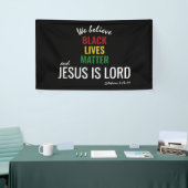 SCHWARZE LEBEN | JESUS IS LORD Erklärung Banner (Messeveranstaltung)